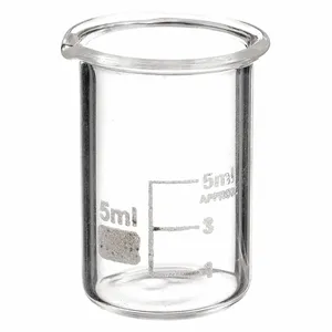 APPROVED VENDOR 5YGY6 Beaker Low Form Glass 5ml - Pack Of 12 | AE7HDF