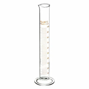 APPROVED VENDOR 5YHY1 Graduated Cylinder 100ml Glass - Pack Of 12 | AE7HKD