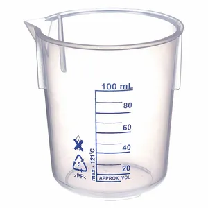 APPROVED VENDOR 6FAE4 Beaker 100 Ml Polypropylene - Pack Of 12 | AE8RLX