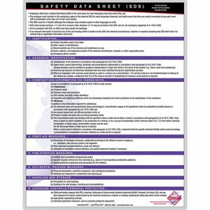 LABELMASTER GHISTRNTC2 Training Chart, Globally Harmonized System, 11 Inch x 8 1/2 Inch Size, English | CH6PLT 45H627