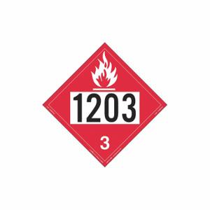 LABELMASTER Z-IDG Plakat für brennbare Flüssigkeiten, 1203, Packungsmenge 25, 25 PK | CR8LWD 567Y41