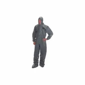 LAKELAND 51150-2X Coverall With Attached Hood 2Xl 6/Cs, PK 6, Pyrolon, Welded Seam, Gray, 2Xl | CR8MHQ 35T994