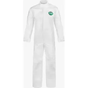 LAKELAND COL412-4X Coveralls, Micromax Ns, Serged Seam, White, 4Xl, Open Ankle, 25 PK | CR8MHW 29XZ75