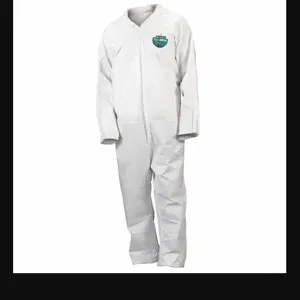 LAKELAND CTL412V-XL Collared Disposable Coverall, MicroMax NS, Serged Seam, White, 50 Pack | CR8MHF 49CK59