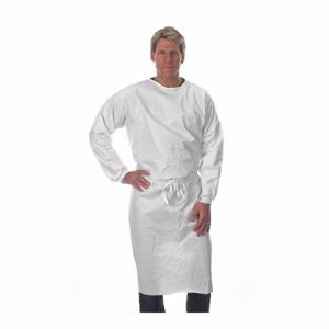 LAKELAND PBL141-MD Disposable Sleeve Apron, 5.5 Mil Thick, White | CR8MJG 9K928