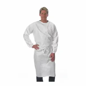 LAKELAND PBL141-SM Disposable Sleeve Apron, 5.5 Mil Thick, White | CR8MJH 8FFA8