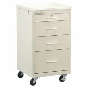 LAKESIDE MANUFACTURING BV01 Bedside & Nurse Server Cart, Steel, Swivel/ Swivel with Brake, Beige, Light Tan | CT4CVH 460K50