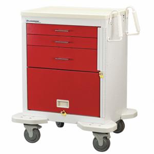 LAKESIDE MANUFACTURING C-324-P2B-2R General Medical Supply Cart with Drawers, Steel, Swivel/ Swivel with Brake, Gray | CR8MMT 460K52