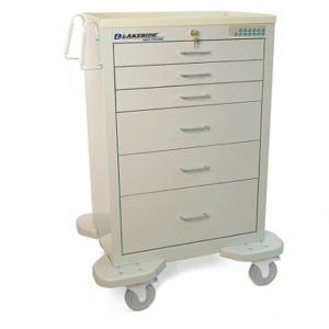 LAKESIDE MANUFACTURING C-630-E-1G Medical Procedure Cart, Steel, Swivel/ Swivel with Brake, Gray, Gray | CR8MMV 460K68