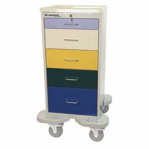 LAKESIDE MANUFACTURING ST-530-K-1SPL Compact General Medical Supply Cart With Drawers, Steel, Swivel/ Swivel With Brake | CT4CVB 460K83