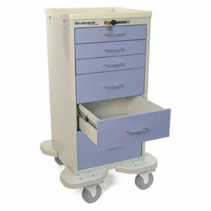 LAKESIDE MANUFACTURING ST-630-P-2BELV Compact General Medical Supply Cart With Drawers, Steel, Swivel/ Swivel With Brake | CT4CVD 460K85