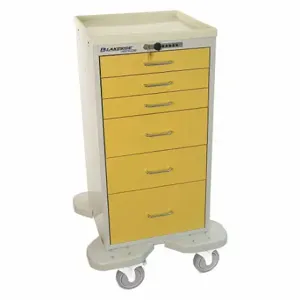 LAKESIDE MANUFACTURING ST-630-P-2BEY Compact General Medical Supply Cart With Drawers, Steel, Swivel/ Swivel With Brake | CT4CVC 460K86