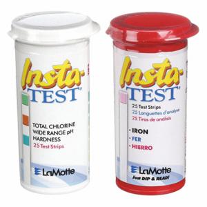 LAMOTTE 2992 Test Strip, Total Chlorine, 0 to 5 ppm, 4, 5, 6, 7, 8, 9, 10 pH, 0 to 400 ppm, 0 to 10 ppm | CR8MQD 38UK43