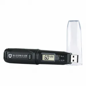 LASCAR EL-21CFR-2-LCD Temperature Humidity Data Logger, ±1.04 Deg F Accuracy, -31 Deg to 176 Deg F | CV4PRH 447F95