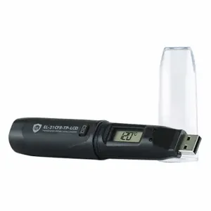 LASCAR EL-21CFR-TP-LCD Thermistor Probe Data Logger, ±0.2 Deg F Accuracy, -40 Deg to 257 Deg F, 2 yr Battery Life | CR8MTD 447F98