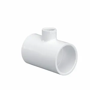 LASCO 401585 Reducing Tee, 8 Inch X 8 Inch X 6 Inch Fitting Pipe Size, Schedule 40, 180 Psi, White | CR8MXJ 60UC21