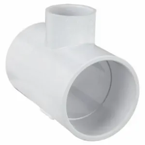 LASCO 401249BC Reducing Tee, 2 Inch X 2 Inch X 1 Inch Fitting Pipe Size, Schedule 40, 280 Psi, White | CR8MXG 60UC84