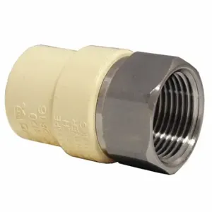 LASCO 4135007SS Cts Adapter, CPVC/Stainless Steel, Cts Socket Hub X Npt, 3/4 Inch Copper Tube Size | CR8MXM 60UD07