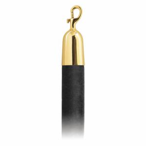 LAVI 00-930161/4BK Barrier Rope, Black, Polished Brass Snap End End, Velour | CR8NAZ 424Z23