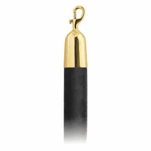 LAVI 00-930161/4BK Barrier Rope, Black, Polished Brass Snap End End, Velour | CR8NAZ 424Z23