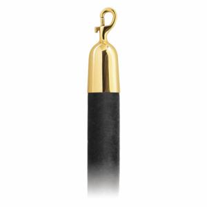 LAVI 00-930161/6BK Barrier Rope, Black, Polished Brass Snap End End, Velour | CR8NAY 424Z24