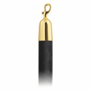 LAVI 00-930161/6BK Barrier Rope, Black, Polished Brass Snap End End, Velour | CR8NAY 424Z24