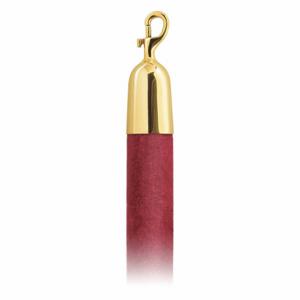 LAVI 00-930161/6CR Barrier Rope, Crimson, Polished Brass Snap End End, Velour | CR8NBF 424Z26