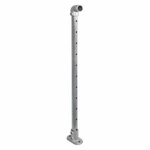 LAVI 23-CAD114ID/42/F/E LIDO Cable Rail End Post, Steel, 4 Inch x 2 in, Round, 1 43/64 Inch Overall Length, Silver | CR8NDB 52YX63