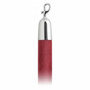 LAVI 40-930161/6CR Barrier Rope, Crimson, Satin Stainless Steel Snap End End, Velour | CR8NBD 424Z22