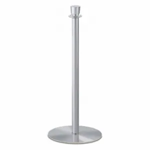 LAVI 44-2010 Urn Top Rope Post, 36 1/2 Inch Height, 14 1/2 Inch Base Dia, Satin Stainless Steel, Steel | CR8NJR 424Z15