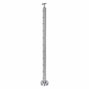 LAVI 49-C424/42/F/B/E/AS 316 Cable Rail End Post, Stainless Steel, 4 Inch Dia, Round, 1 43/64 Inch Overall Length | CR8NDA 52YX66