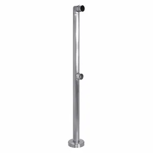 LAVI 49-D132/4 316 Cable Rail End Post, Stainless Steel, 4 Inch Dia, Round, 1 43/64 Inch Overall Length | CR8NCZ 52YX60