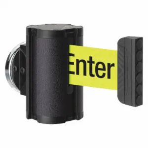 LAVI 50-3010MG/WB/FY/S6 Retractable Belt Barrier, Yellow, Caution - Do Not Enter, Wrinkle, 7 ft Belt Length | CR8NGE 52YY23