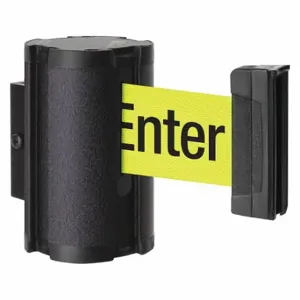 LAVI 50-3010WB/FY/S6 Retractable Belt Barrier, Yellow, Caution - Do Not Enter, Wrinkle, 7 ft Belt Length | CR8NGF 52YY02