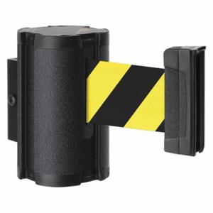 LAVI 50-3010WB/SF Retractable Belt Barrier, Yellow/Black, Wrinkle, 7 ft Belt Length | CR8NHC 52YX99