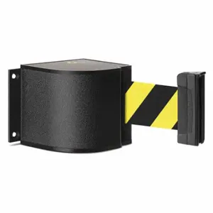 LAVI 50-3015WB/24/SF Retractable Belt Barrier, Yellow/Black, Wrinkle, 24 ft Belt Length | CR8NHA 52YZ04