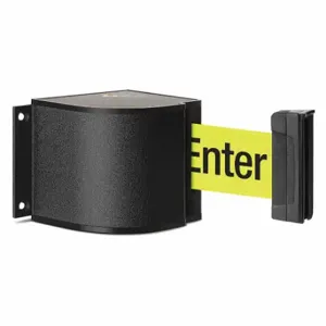 LAVI 50-3015WB/24/FY/F6 Retractable Belt Barrier, Yellow, Caution - Do Not Enter, Wrinkle, 24 ft Belt Length | CR8NHJ 52YZ06