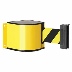 LAVI 50-3015YL/24/SF Retractable Belt Barrier, Yellow/Black, Powder Coated, 24 ft Belt Length | CR8NGU 52YZ08