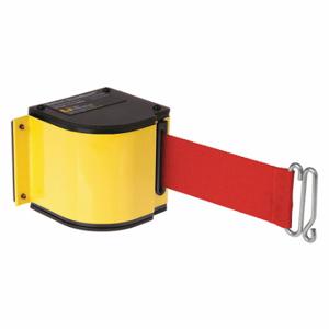 LAVI 50-3016M/YL/18/RD Warehouse Quick Mount Retractable Belt Barrier, Red, PoWidther Coated, 18 ft Belt Length | CR8NCB 52YZ30