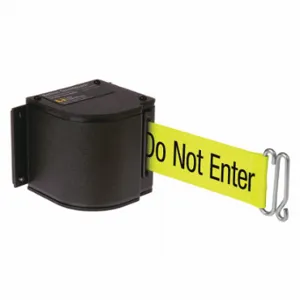 LAVI 50-3016M/WB/18/FY/S6 Warehouse Quick Mount Retractable Belt Barrier, Yellow, Caution - Do Not Enter, Wrinkle | CR8NCE 52YZ42