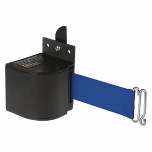 LAVI 50-3017WB/18/BL Warehouse Fixed Mount Retractable Belt Barrier, Blue, Wrinkle, 18 ft Belt Length | CR8NCK 52YZ23