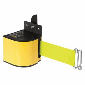 LAVI 50-3017YL/18/FY Warehouse Fixed Mount Retractable Belt Barrier, Yellow, PoWidther Coated | CR8NDH 52YZ18