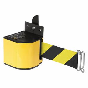 LAVI 50-3017YL/18/SF Warehouse Fixed Mount Retractable Belt Barrier, Yellow/Black, PoWidther Coated | CR8NDL 52YZ17