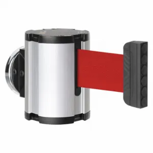 LAVI 50-41300MG/SA/RD Retractable Belt Barrier, Red, Satin Aluminum, 13 ft Belt Length | CR8NFB 52YY75