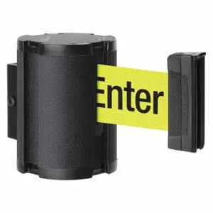 LAVI 50-41300WB/FY/S6 Retractable Belt Barrier, Yellow, Caution - Do Not Enter, Wrinkle, 13 ft Belt Length | CR8NGC 52YY51