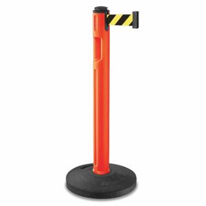 LAVI 80-5000R/OR/SF Barrier Post With Belt, High Density Polyethylene, Textured, 38 1/4 Inch Post Height | CR8NAD 52YZ88