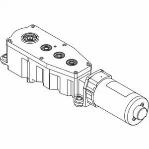 LCN 9550-3454 RH Motor Gear Box, Aluminum, Silver, Right Hand | CR8NXB 46TZ79