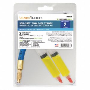 LEAKFINDER LF020CS Universal A/C Leak Detection Kit, With Syringe, Pre Filled Universal Dye, Hose Coupler | CE9CMR 55NP12