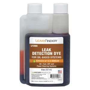 LEAKFINDER LF2008 UV Leak Detection Dye, 8 Oz Capacity | CE9CNP 55NP25