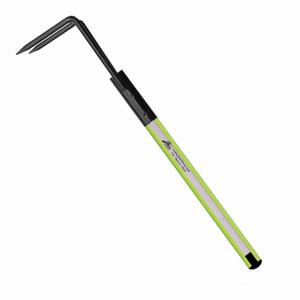 LEATHERHEAD TOOLS DBL-10RH-B Pike Pole, Solid Pole, Rubber Bumper, Rubbish Hook, 120 Inch Length, Lime | AG2APR 31AZ58